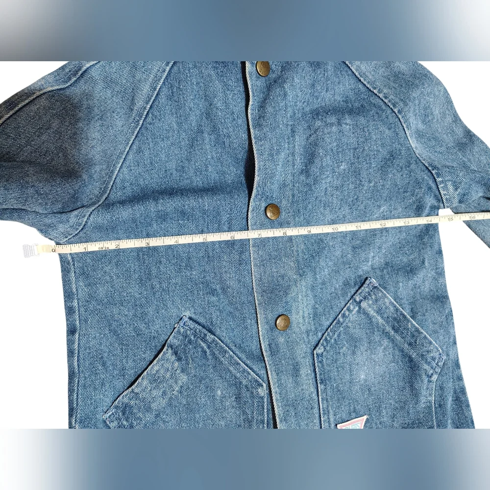 Vintage GUESS by Georges Marciano Kids‎ Denim Trench Coat Made in USA Rare 80s
